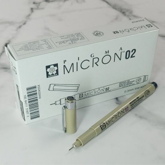 사쿠라 피그마 0.3mm 마이크론 02 블랙 1다스(12자루