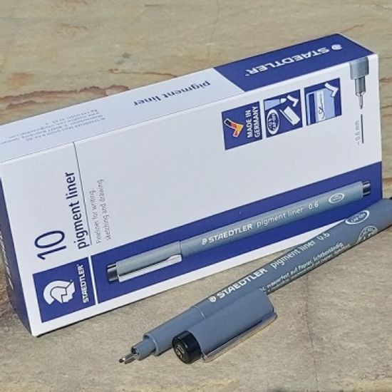 스테들러 0.6mm pigment liner 308 06-9 블랙 1다스