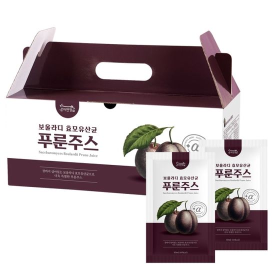 자연정 보울라디 효모 유산균 푸룬 주스 80ml X 30포