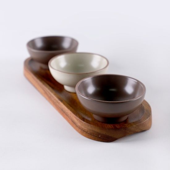 시니터 소스볼 타원 트레이 포함 세트 4p 2color 택1