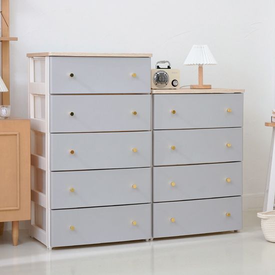 데이지 우드상판 서랍장 3단 4단 5단 6단 골드핸들