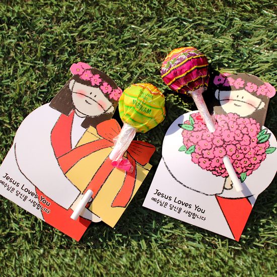 더워드 사탕 전도지 60개_3종set