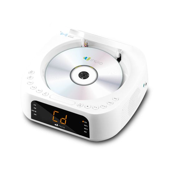 인비오 CD플레이어 블루투스 라디오 시계 알람