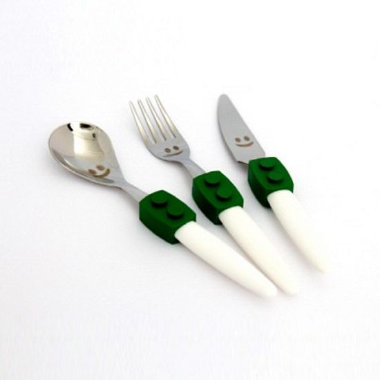 리바도시 트레빔비 클릭[레고] 유아용커트러리 3p셋트[그린]