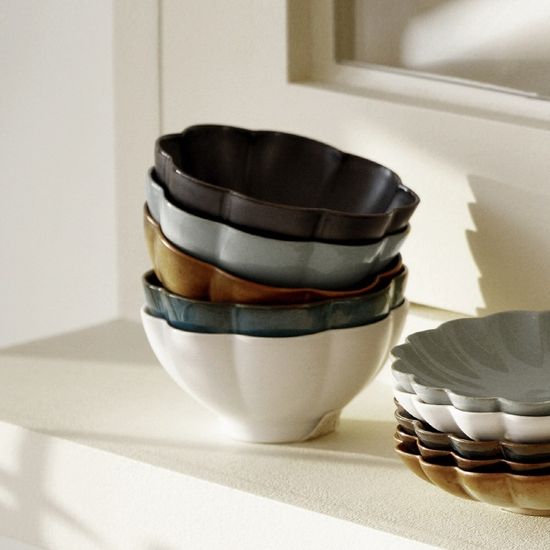 모네프 피네 도자기 높은종지