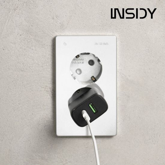 인사이디 2포트 듀얼 초고속 정품 충전기 IPC-25W