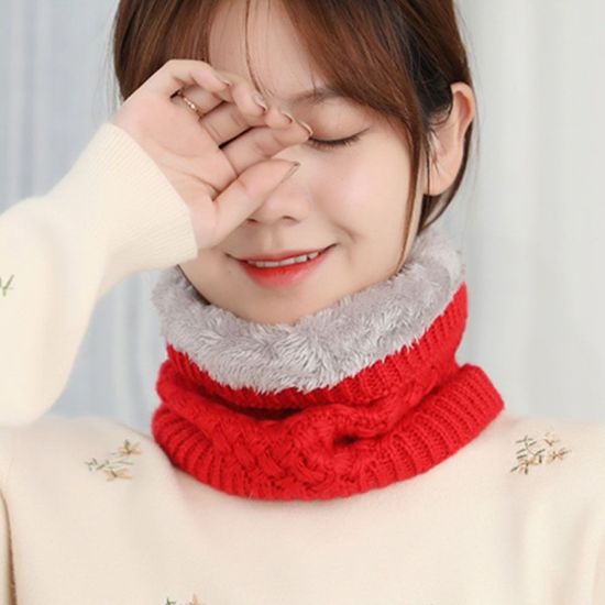 여성 겨울 퍼목도리 니트 넥워머 방한 기모 목토시[WB