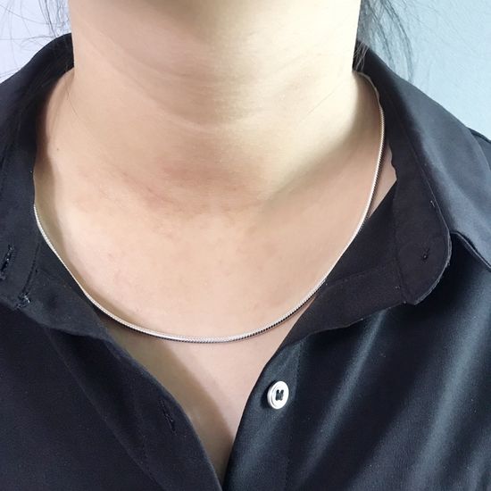 스넥 실버줄 은목걸이 2.5mm 남여공용 뱀줄 유니크