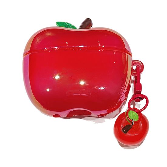 에어팟 4 3 2 1 프로 귀여운 사과 실리콘 키링 케이스
