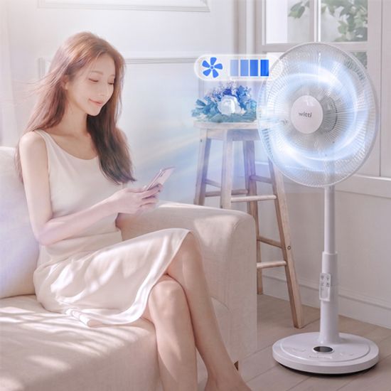 위티 14인치 5엽 리모컨 발터지 선풍기 WT-XFR1401D