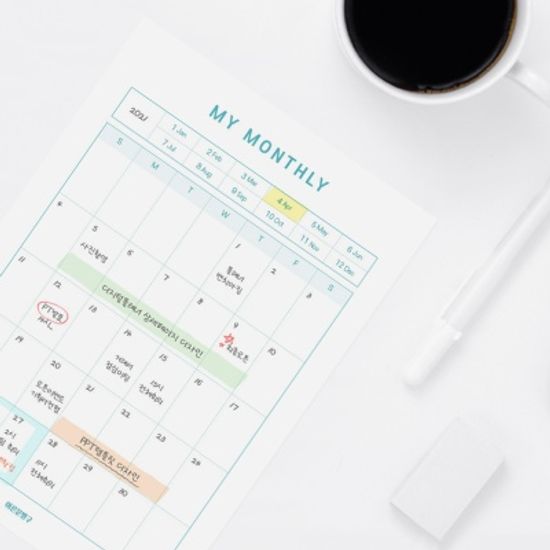 MY MONTHLY 심플 메모지 월간 체크리스트 플래너