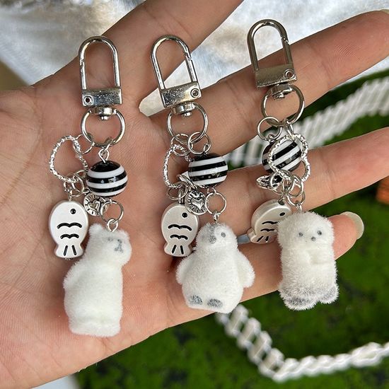 수달 북극곰 펭귄 물고기 금붕어 키링 핸드폰줄 백참