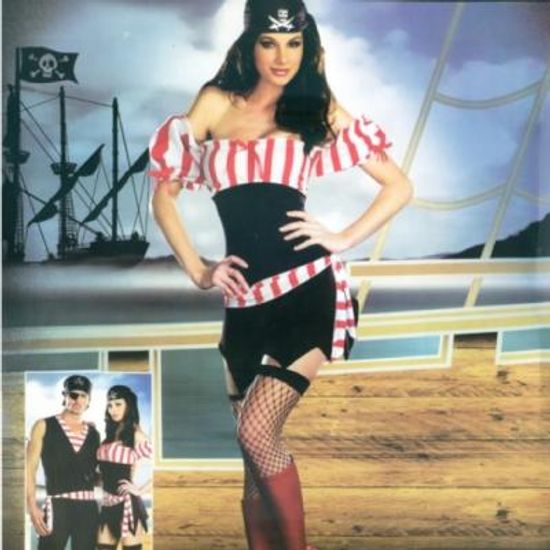 캐리비안 해적의상 여성용 할로윈 파티 공연  