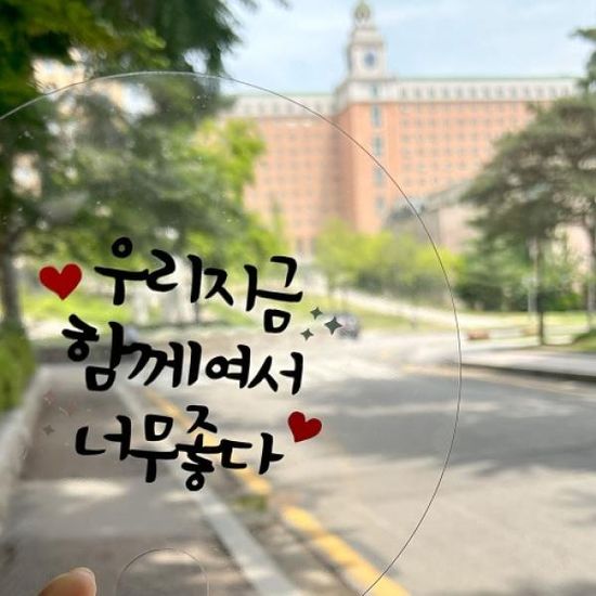 투명 부채 여행토퍼 가족여행 여름휴가 사진소품