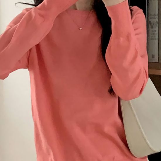 여성 봄 데일리 우니 베이직 언발 니트