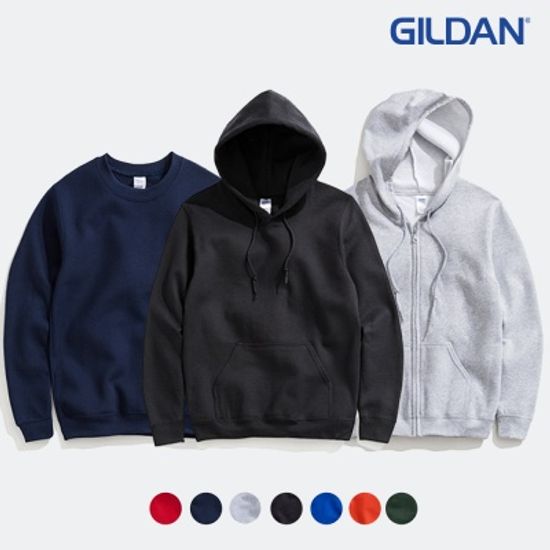 [길단모음전] 기모 무지 맨투맨 후드티 후드집업