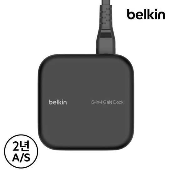 벨킨 6in1 코어 GaN 독 130W C타입 멀티허브 INC018