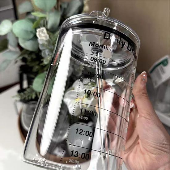 건강한 습관 유리 텀블러 스트로,스트로 브러시 세트