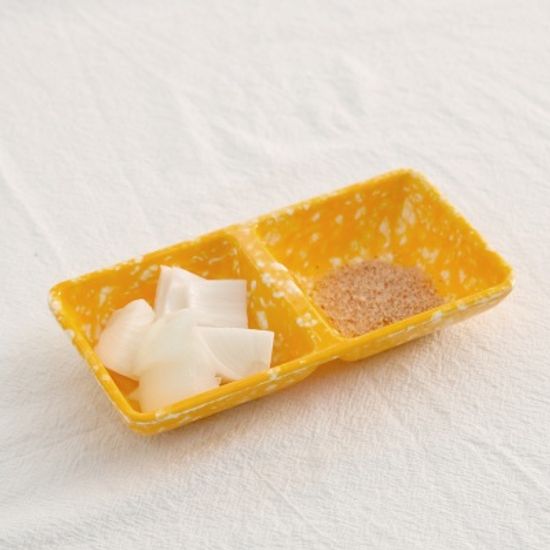 병아리 사각 2칸 종지