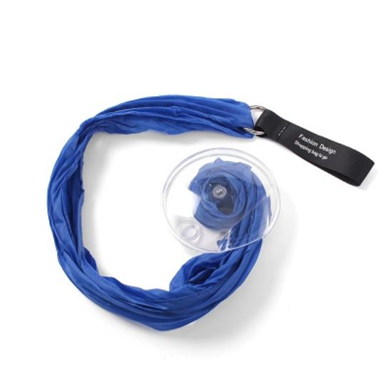 포켓 스트랩 롤업 시장가방 마트 접이식 에코백 블루