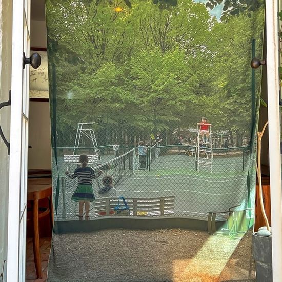 테니스장 115x200 대형 쉬폰 패브릭포스터