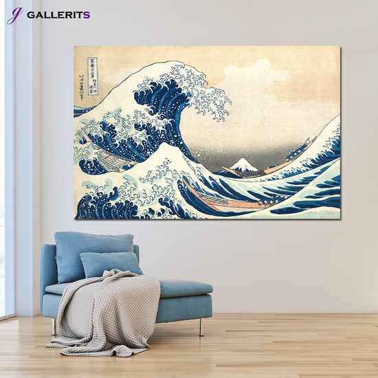우키요에 호쿠사이 파도 동양화 그림 특대형