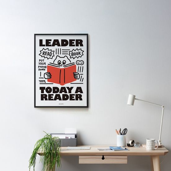 북 리더 M 인테리어 포스터 책 서점 독서 학교 도서관