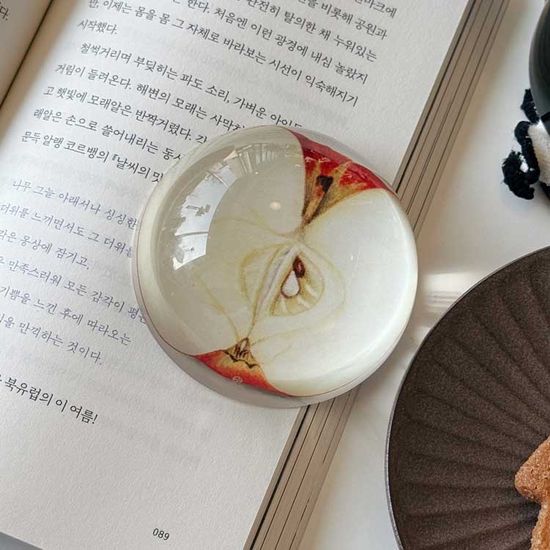 사과의 마음 유리 문진