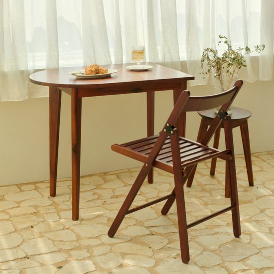 에이든 티크 반타원 테이블 2colors