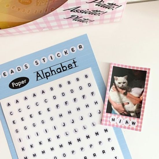 Beads Sticker 비즈스티커 - 알파벳(종이)