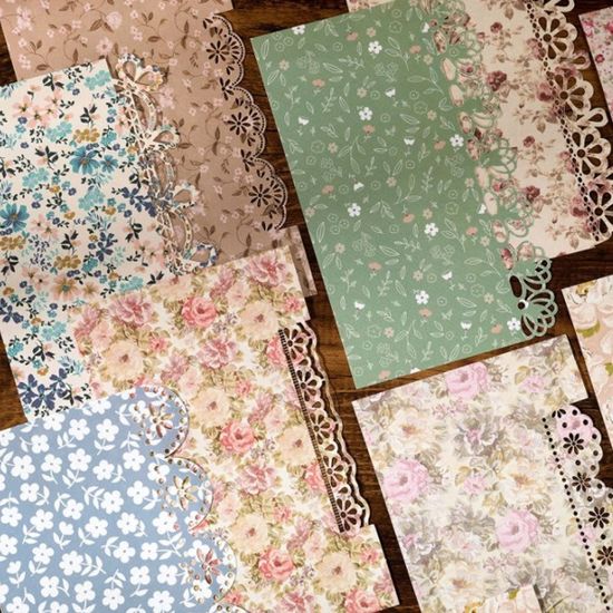 심포니 시리즈 레이스 빈티지 메모지 배경종이 