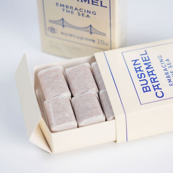 부산 바다소금 카라멜 50g 4개입 블루 1세트