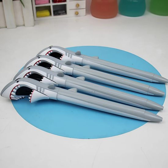 상어 모양 볼펜 펜 귀여운 캐릭터 펜 학생 어린이