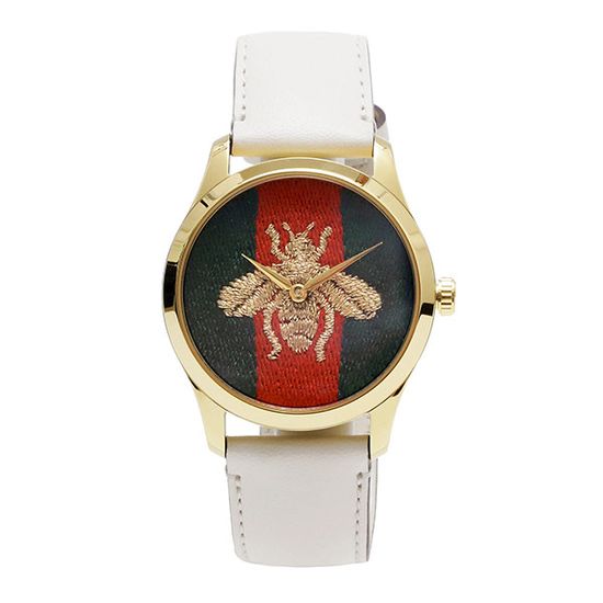 구찌 G-타임리스 벌 모티브 공용 가죽시계 YA1264128