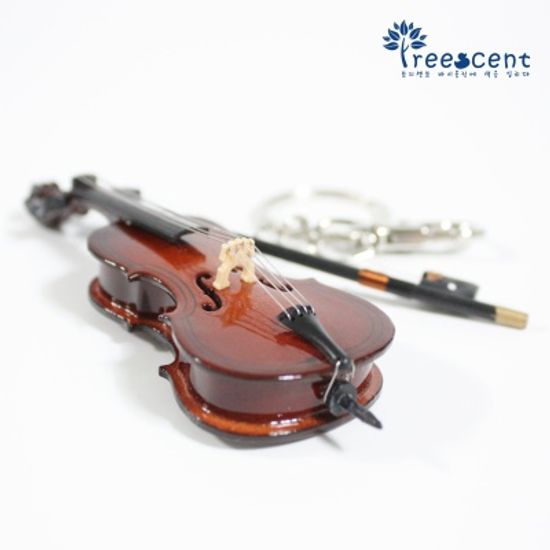 트리센트 바이올린 첼로 키링 열쇠고리 이니셜 키홀더