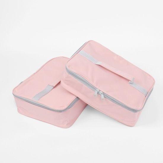 런치 보온보냉 도시락가방 2p세트(28x22cm) (핑크)