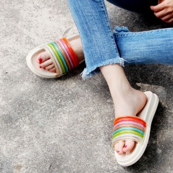 레인보우 슬리퍼 235mm 야외 실외슬리퍼