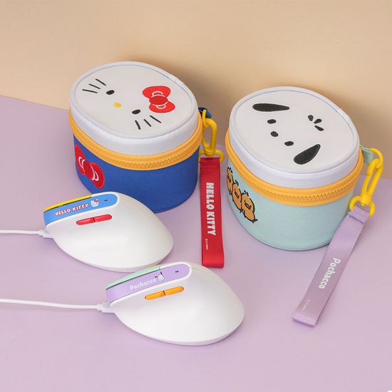 포차코 충전식 무선 버티컬 마우스 파우치 세트
