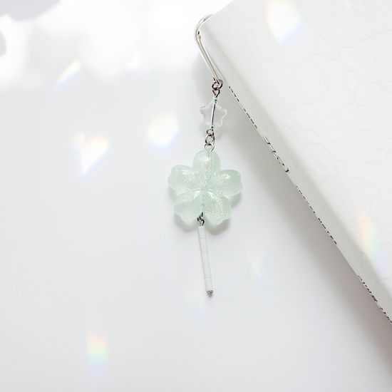 8color 벚꽃 막대사탕 책갈피 금속 북마크 야광