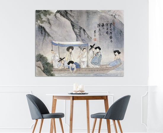 신윤복 그림 민화 단오풍정 월하정인 거실 인테리어