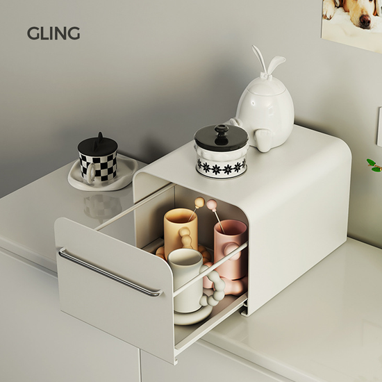 쇠테리어 철제 화이트 서랍장 중형