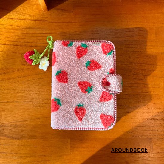 딸기우유 북커버 콜북 호보니치  A6  책커버 다이어리커버 패브릭