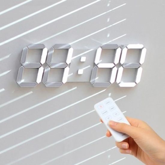 무아스 빅플러스 화이트 3D LED 벽시계 
