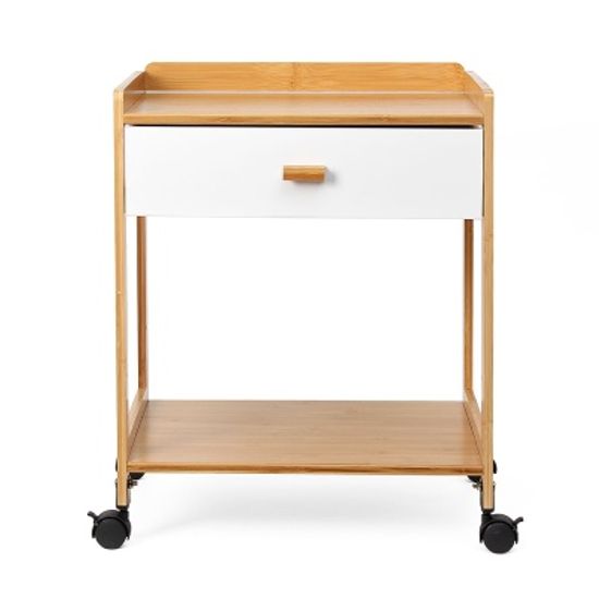 자연가구 대나무 이동식 협탁 공간 침대 소파옆서랍장