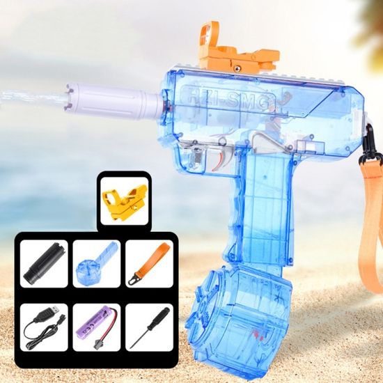 SMG 고압 전기 버스트 워터건 강력 자동 물총 워터밤