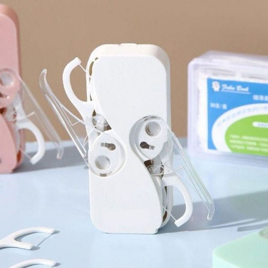 위생용품 휴대용 케이스 화이트 치실 세트(WFGDCSR)