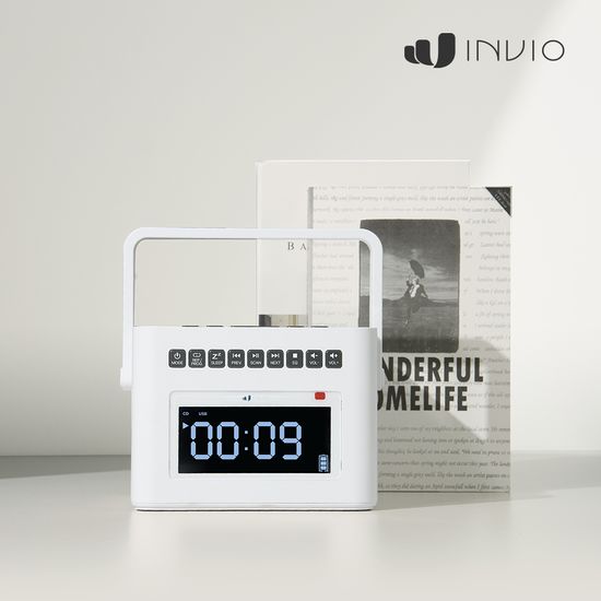 인비오 휴대용 무선 CD플레이어 블루투스 라디오