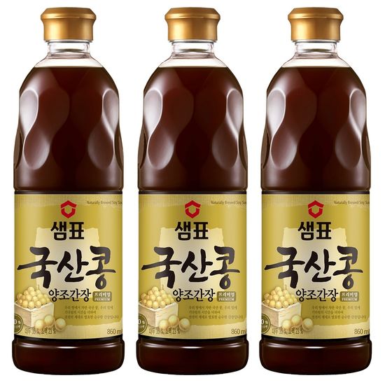 샘표 국산콩 간장（프리미엄）860ml x 3