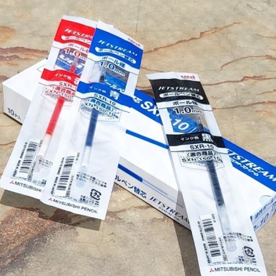 유니 제트스트림 1.0mm 단색볼펜 리필심 SXR-10 1개