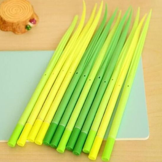 새싹 모양 부드러운 젤펜 문구펜 사무용펜